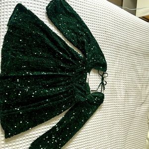Altered state green sequin dress